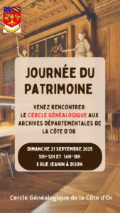 Journée du patrimoine archives départementales 11 septembre 2025